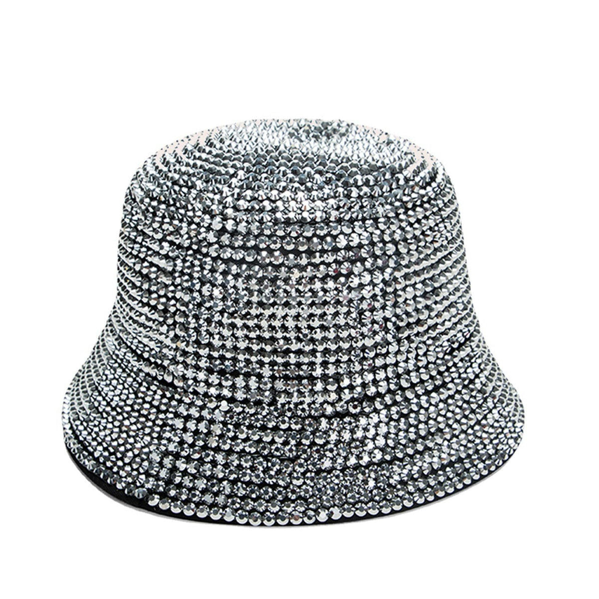 Generic Rhinestone Bucket Hat in black with glam embellishments for stylish sun protection.