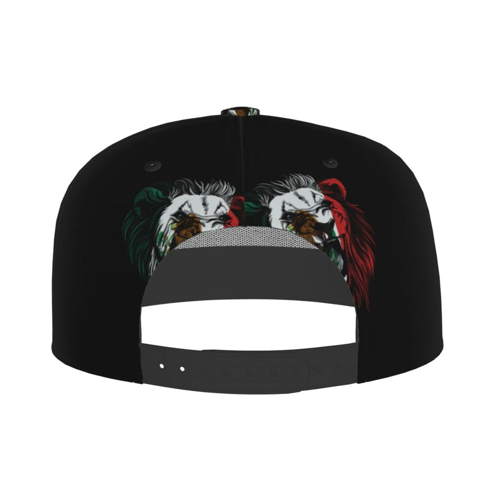 Generic roaring angry lion cap close-up embroidery detail for premium look