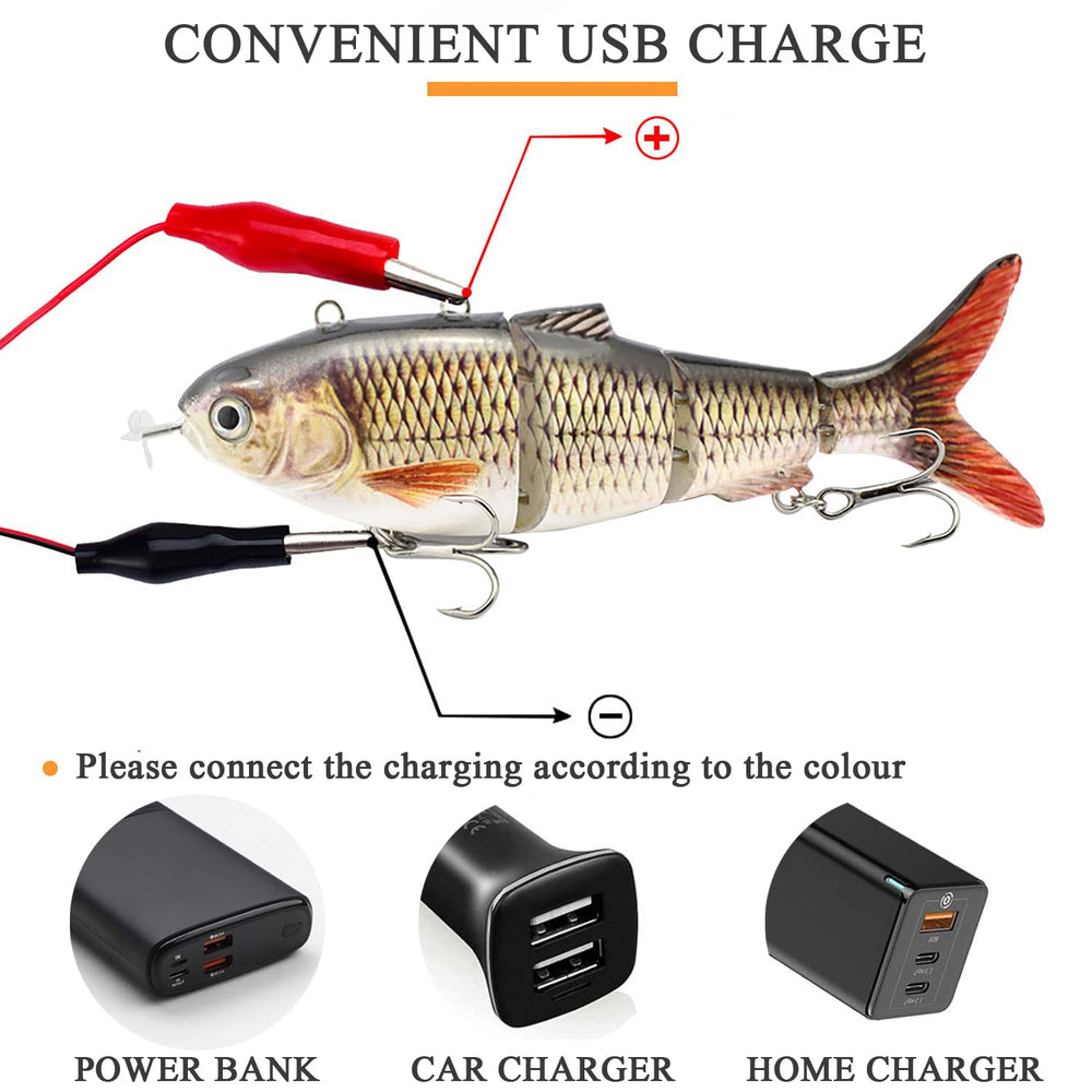 Generic Robotic Swimming Lure packaging contents show complete fishing kit.