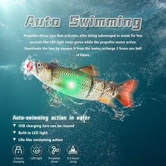 Generic Robotic Swimming Lure side action demonstrates precise depth control.