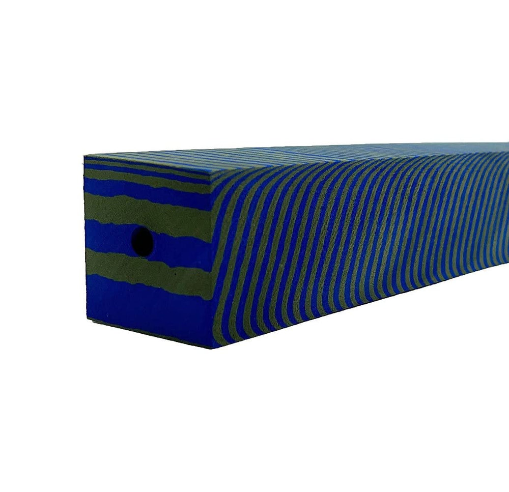 Tiger stripe EVA foam block 18in vibrant colors for precise carving of handles