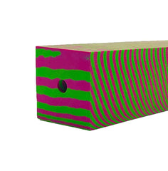 Generic tiger stripe EVA foam block closeup, showing smooth texture for easy sanding and finishing.