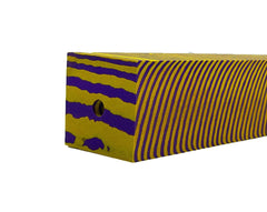 Generic rod-building EVA foam block tiger stripe close-up color detail for precise work