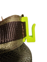 Generic 3D-printed Molle Clip in grass green, UV-resistant for outdoor reliability.