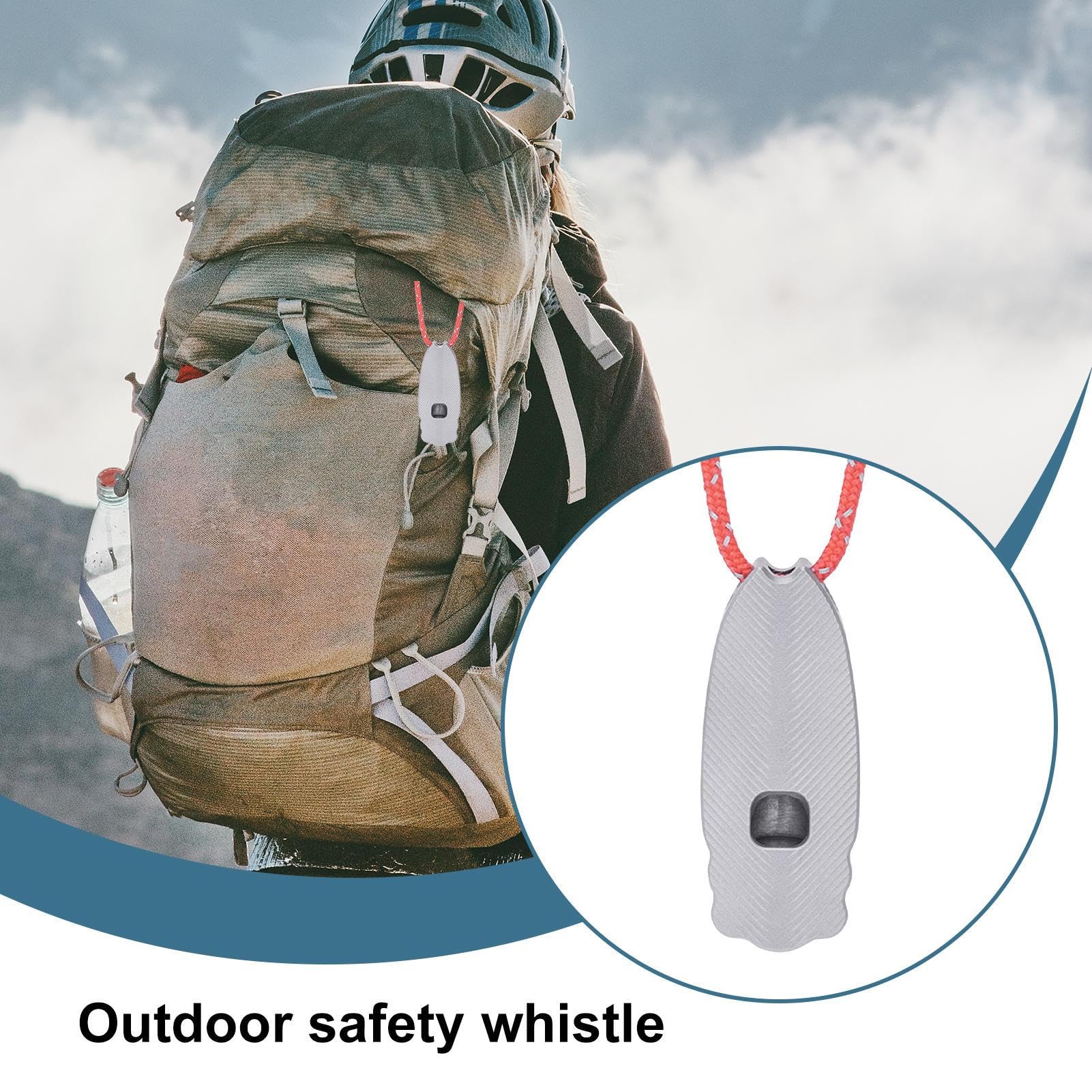 Rescue-ready TA1 titanium whistle delivers clear 120 dB alerts over distance