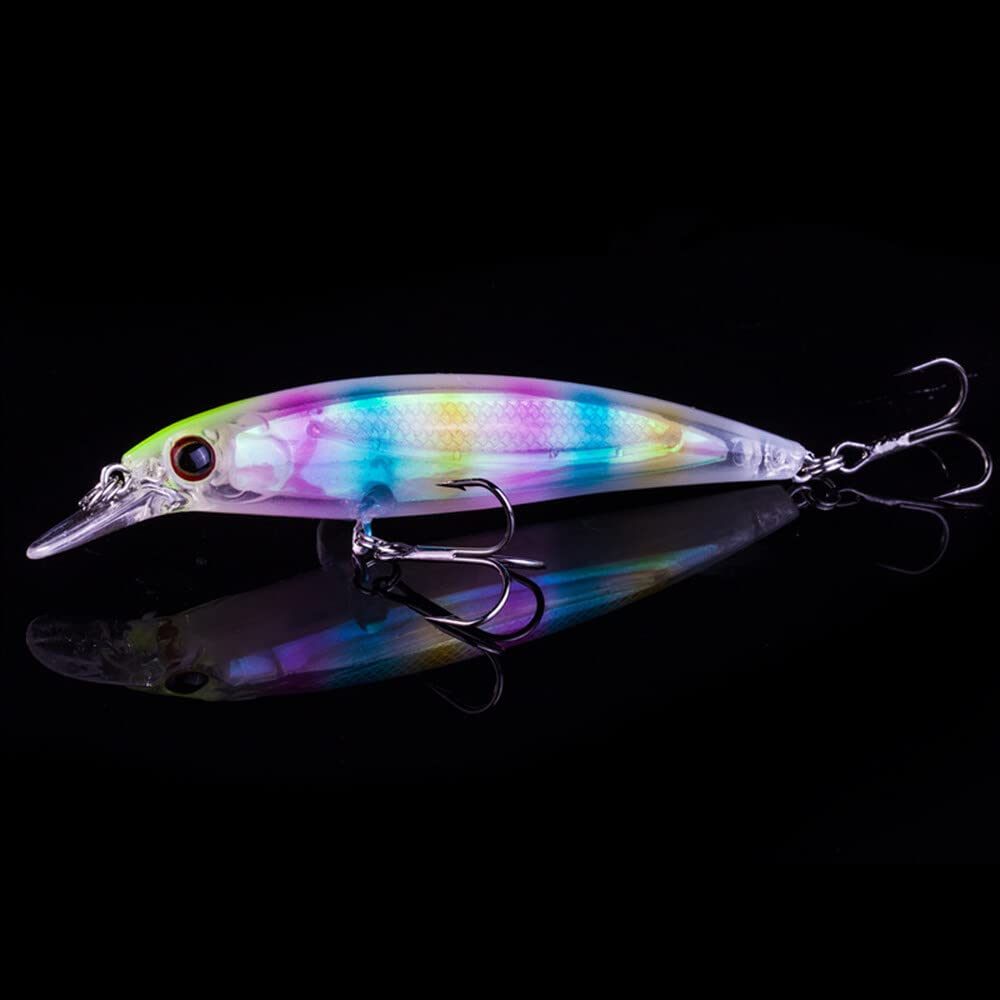 Generic shrimp-design glowing bait mimics real prey in water.