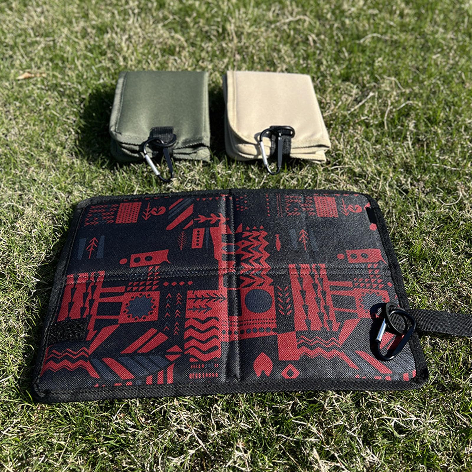Generic Sit Pad folded for compact carrying on backpacking trips.