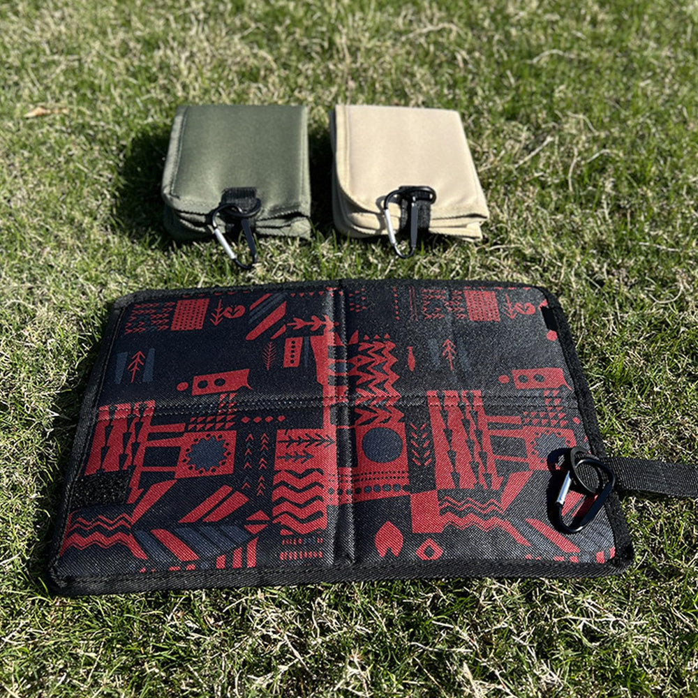 Generic Sit Pad folded for compact carrying on backpacking trips.