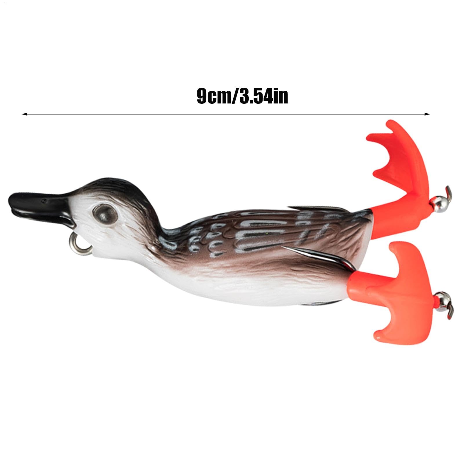 Generic Soft Duck Lure dual propeller action creates extra turbulence.