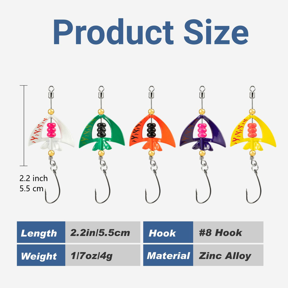 Generic Spinnerbait Bead Chain Detail highlights central flash for increased attraction.