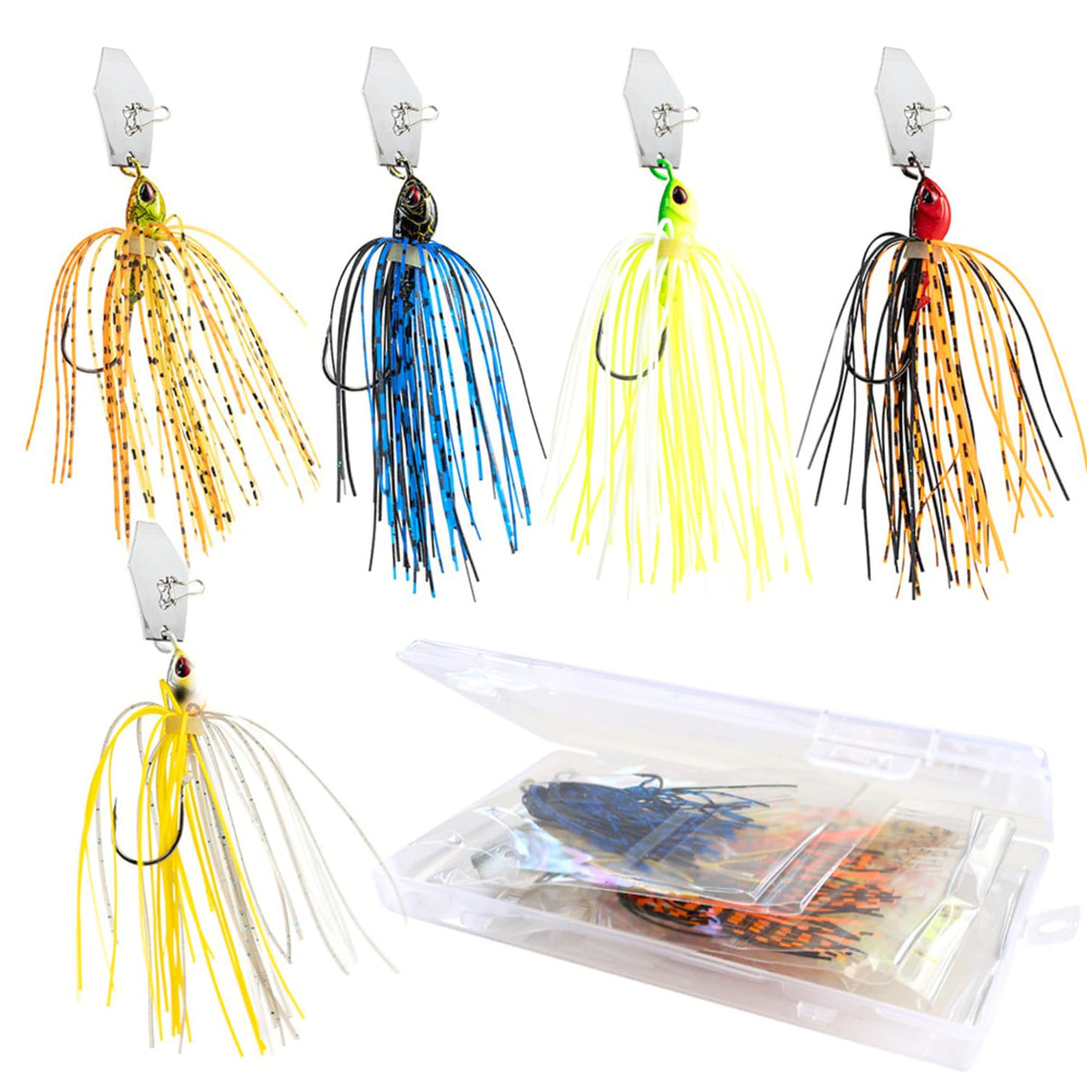 Generic Spinnerbait hex blade lure with 360° disturbance for stronger bites.
