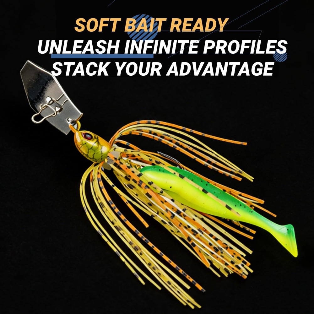 Generic Spinnerbait lifelike 3D eyes add realism to the profile.