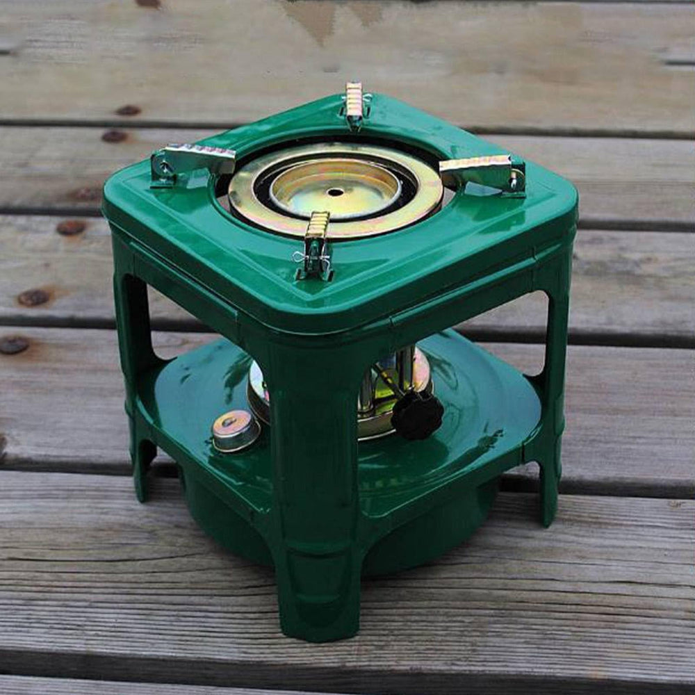 Generic stove lid open showing fuel delivery system.