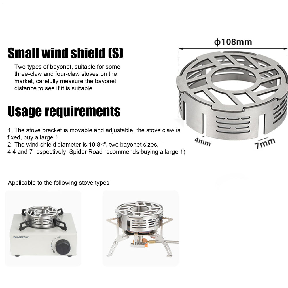 Generic Stove Wind Blocker concentrates heat for efficient burning and quicker meals