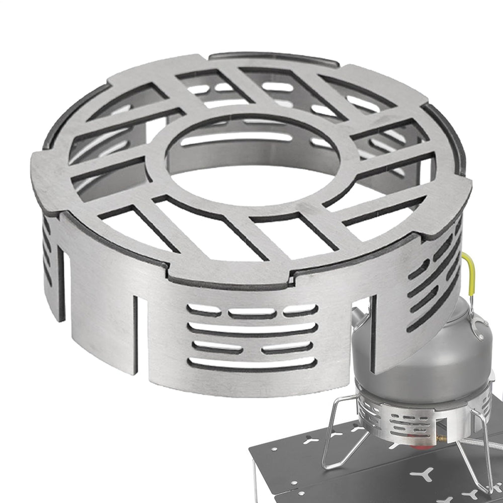 Generic Stove Wind Blocker in-use setup shows easy assembly and airflow control