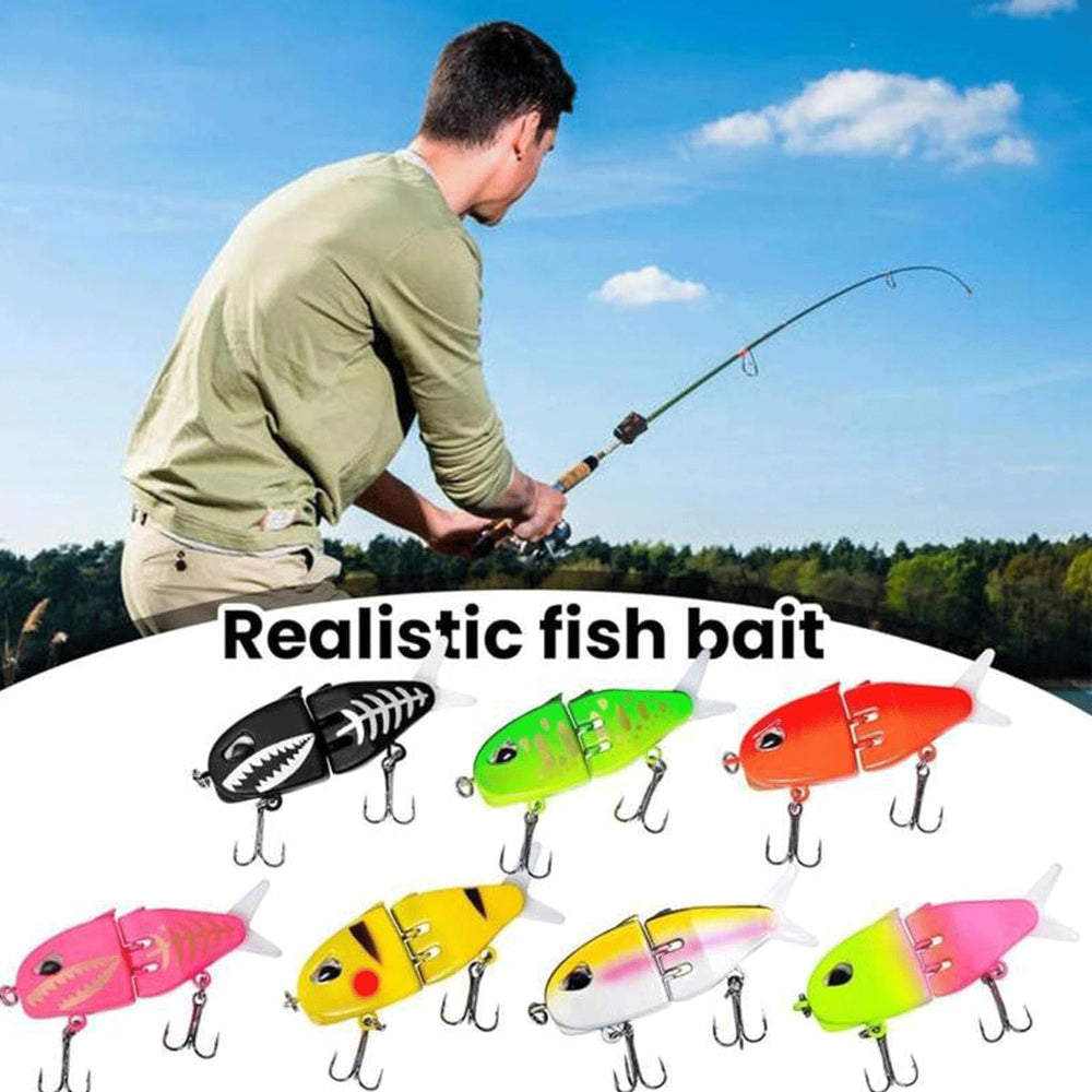 Generic Swimbait with flexible PVC tail mimics real prey while swimming