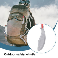 Generic TA1 titanium whistle worn on neck lanyard for quick access
