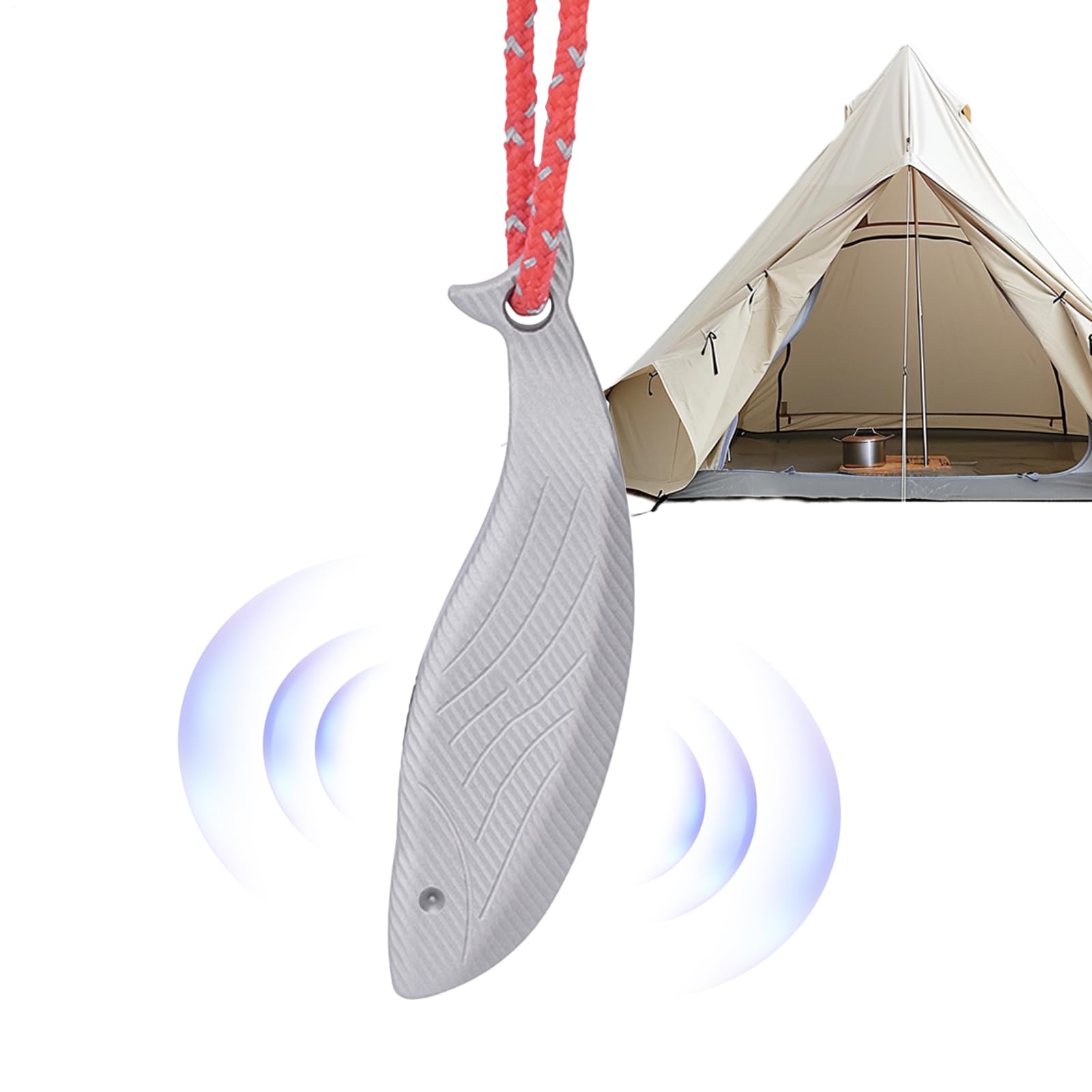 Generic TA1 titanium whistle presented as a versatile outdoor survival tool