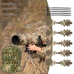 Generic tear-resistant camouflage material demonstrates durable performance in rugged outdoor conditions.