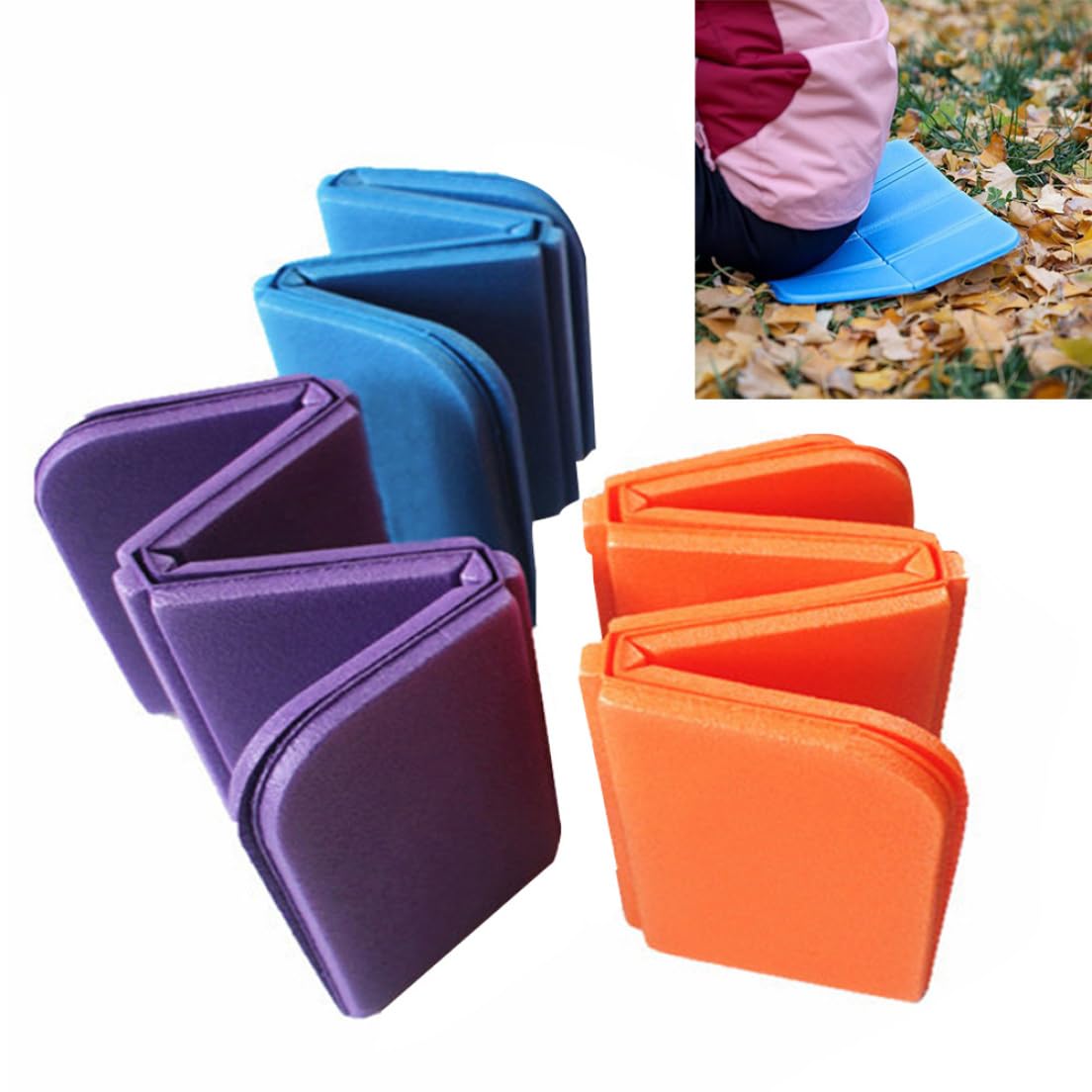 Generic tear-resistant foldable seat pad withstands rugged outdoor use