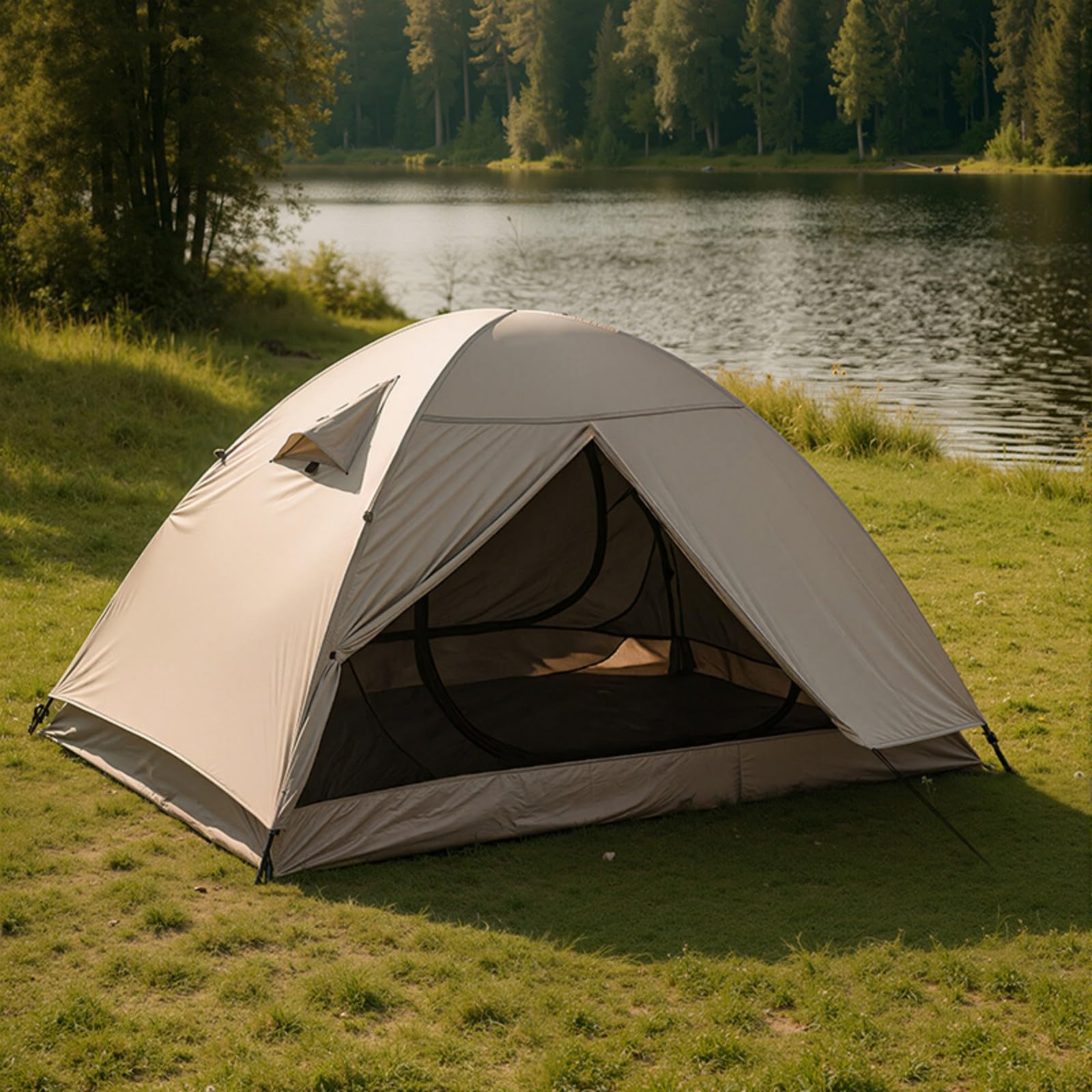 Generic ultralight tent packs down to a compact size for easy storage.