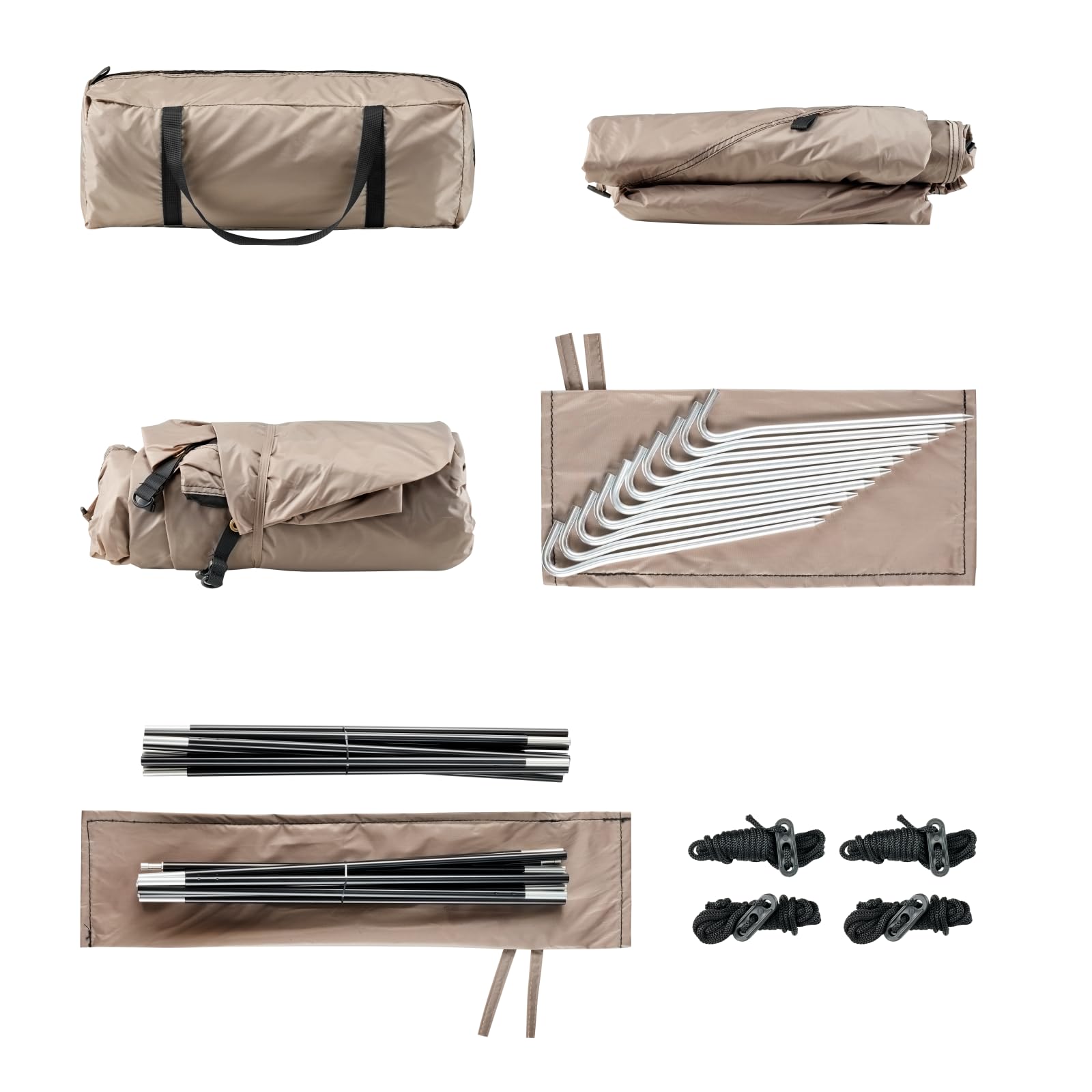Generic tent rust-resistant zippers operate smoothly in wet weather.
