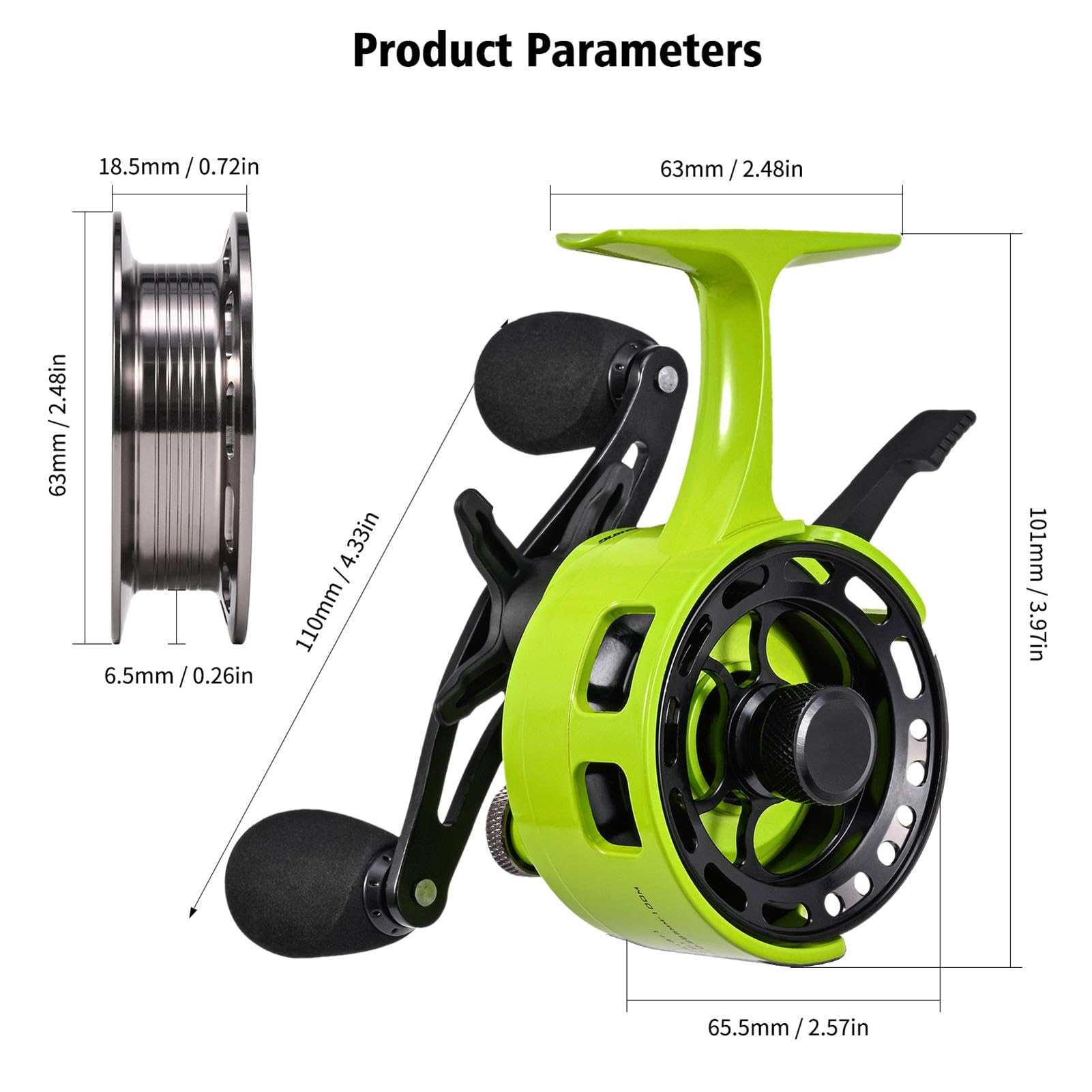 Generic reel features 3+1 ball bearings for smooth operation.