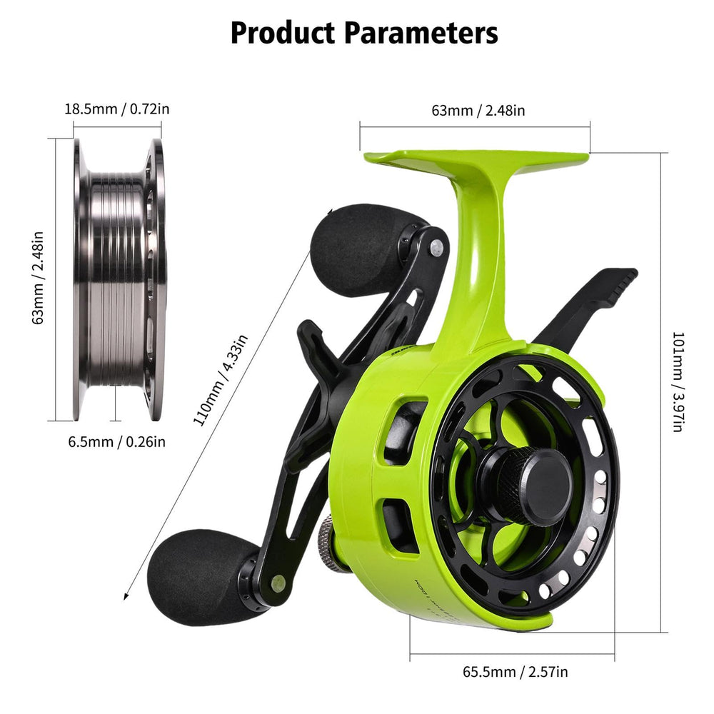 Generic reel features 3+1 ball bearings for smooth operation.