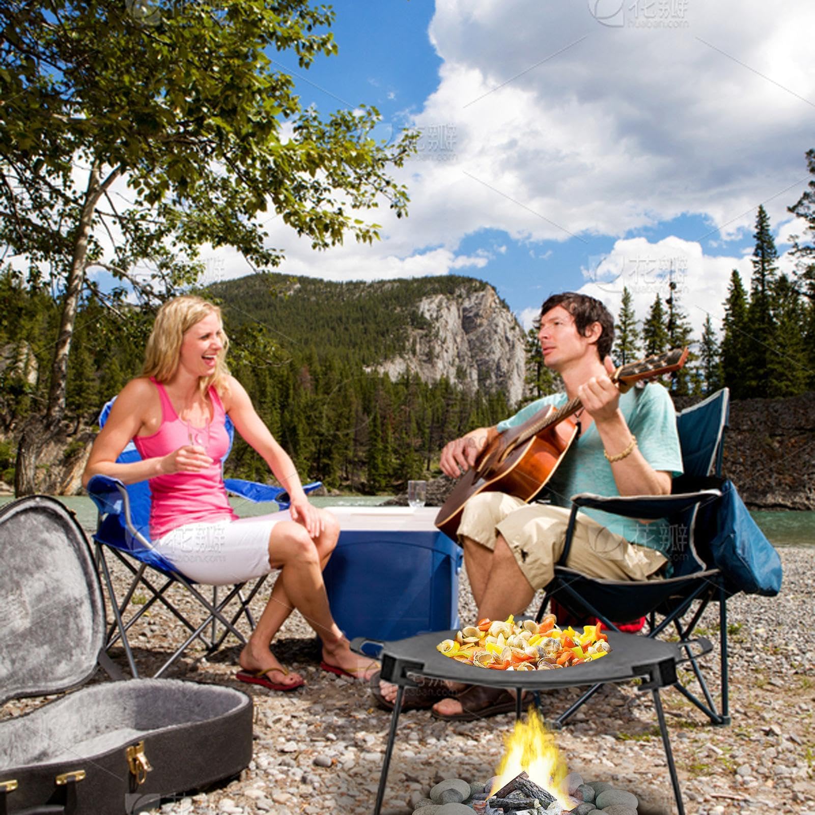 Generic tripod detachable-storage-bag simplifies packing for camping trips.