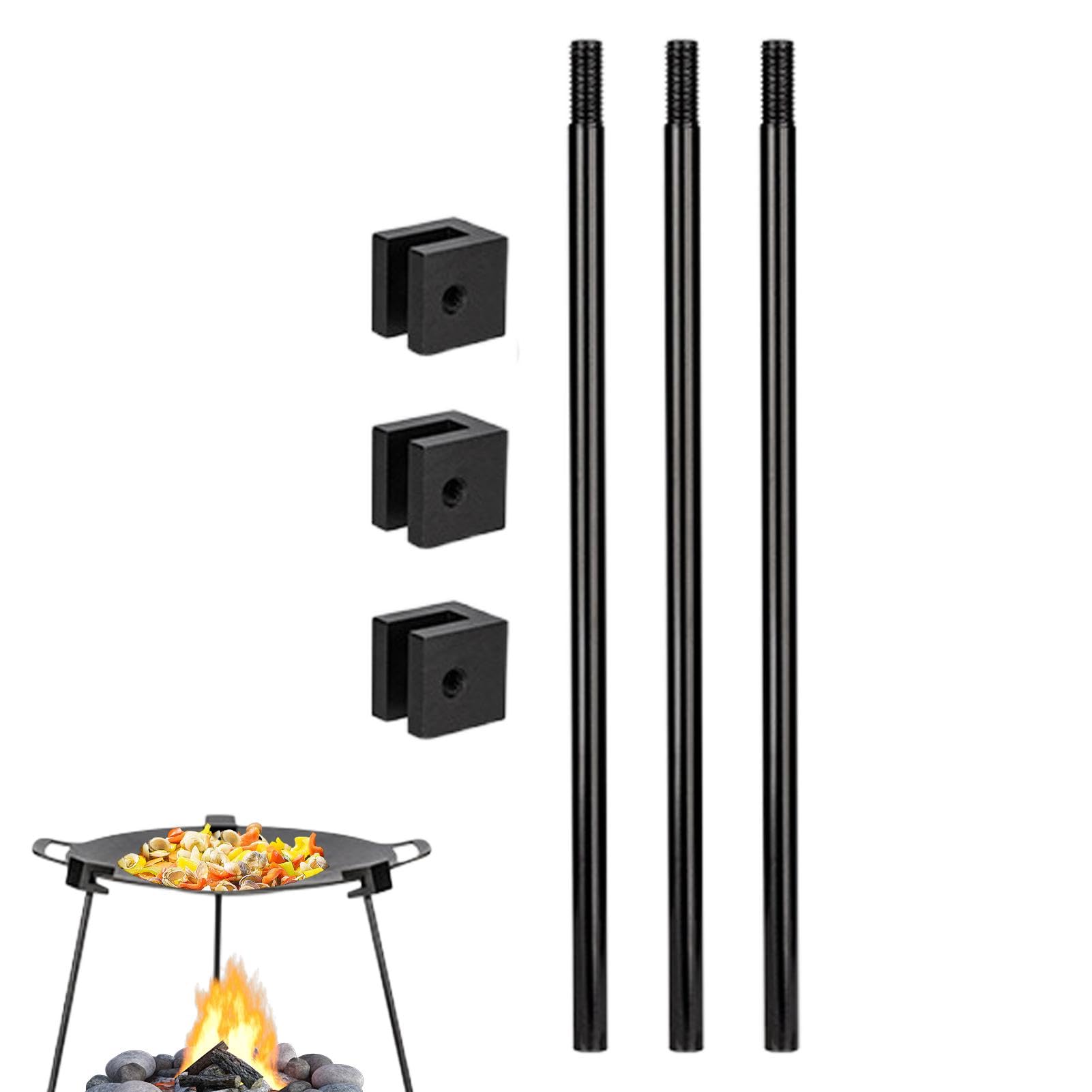 Generic tripod stable-triangle-base reduces wobble for safer cooking.