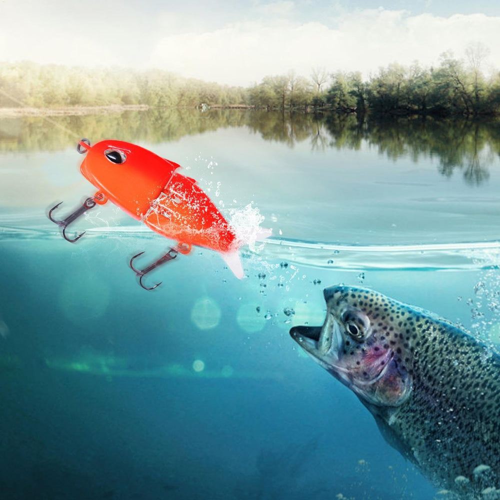 Generic Trout Lures glide bait angled shot demonstrates durable ABS build.