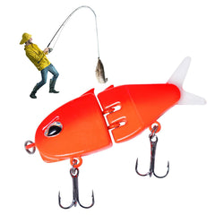Generic Trout Lures jointed swimbait front-angle reveals three-hook design for better strikes.