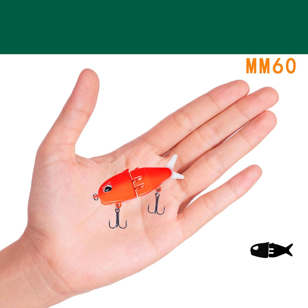 Generic Trout Lures jointed swimbait in water showing slow sinking action for versatile use.
