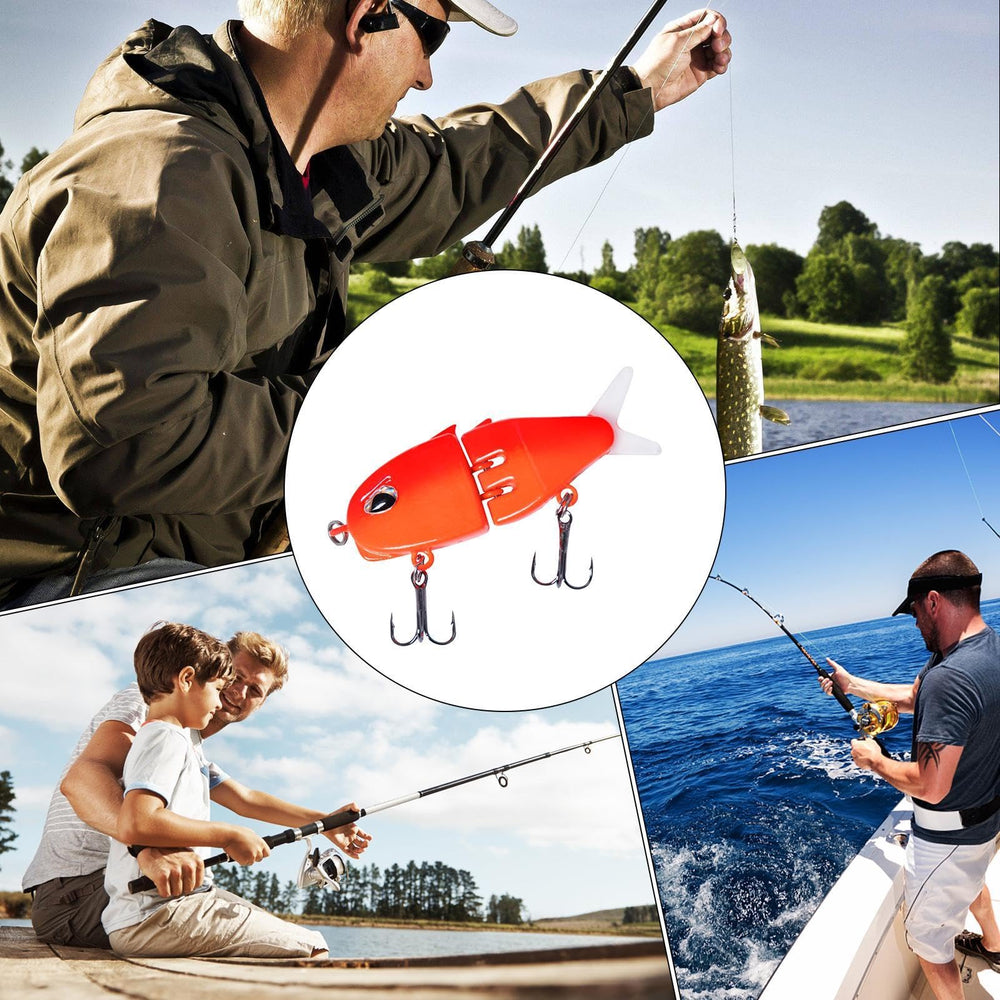 Generic Trout Lures glide bait in action photo indicating realistic movement attracts bass.