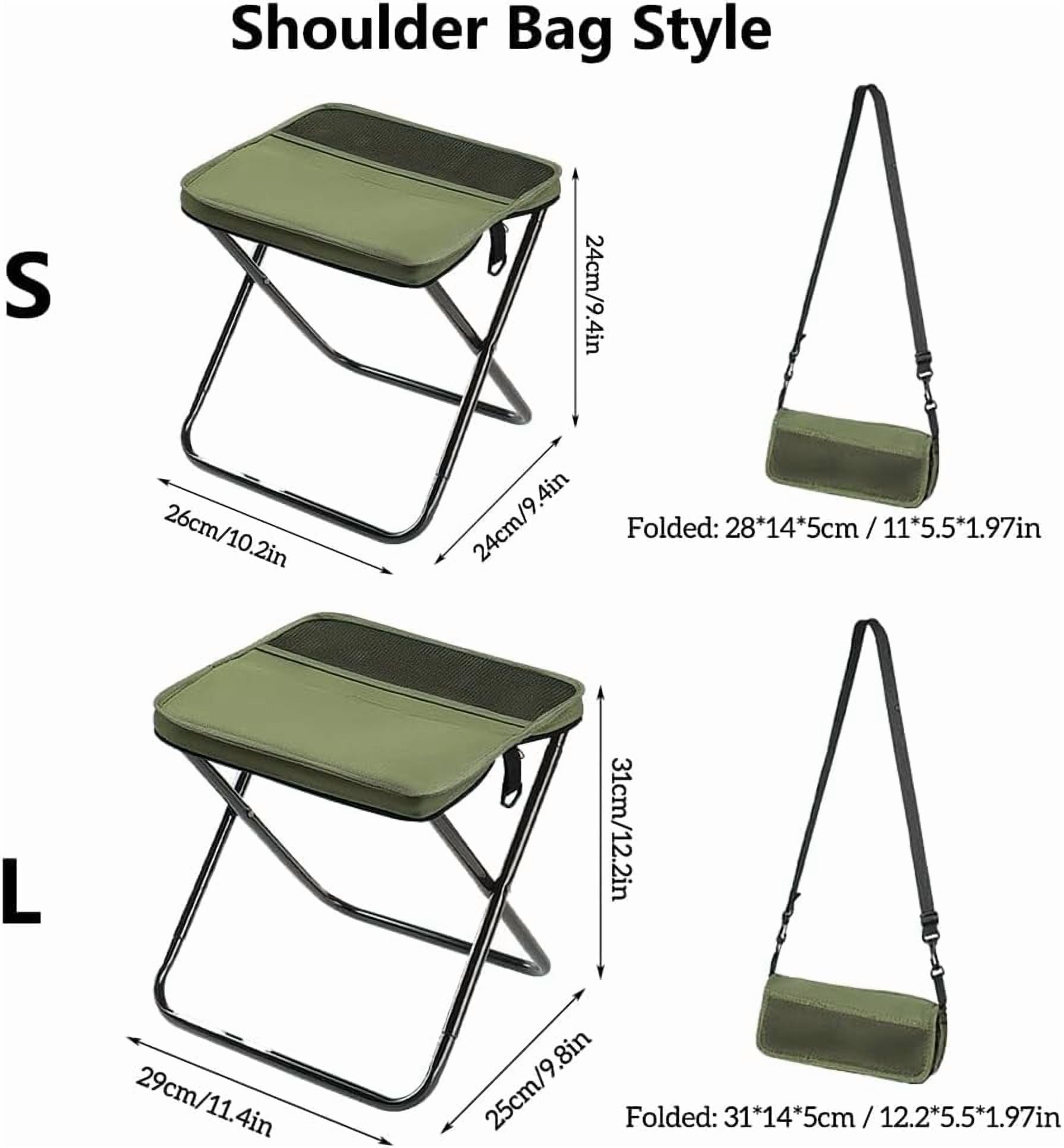 Generic Ultralight Folding Stool assembled in green for sturdy outdoor seating.