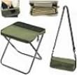 Generic Ultralight Folding Stool folded in green for easy packing and travel.
