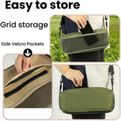Generic Ultralight Folding Stool showing two storage pockets for essentials.