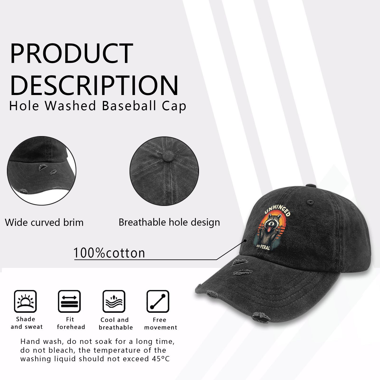 Generic Unhinged & Feral Raccoon cap model wear demonstrates versatility