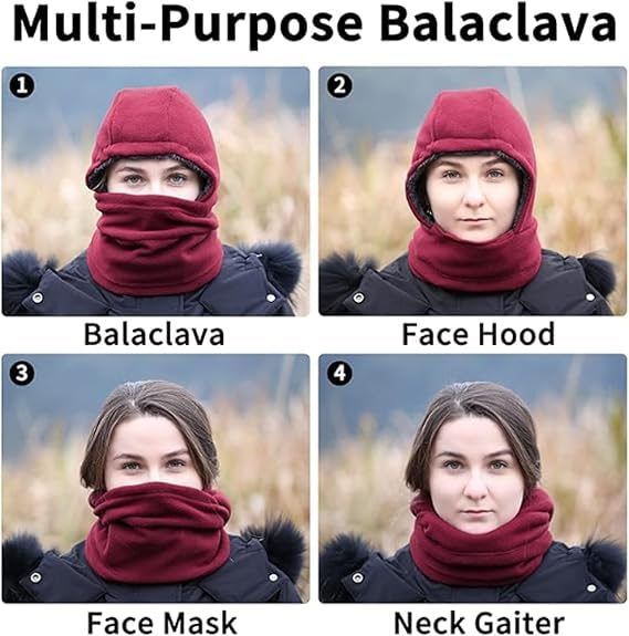 Generic unisex machine-washable balaclava blue for easy care.
