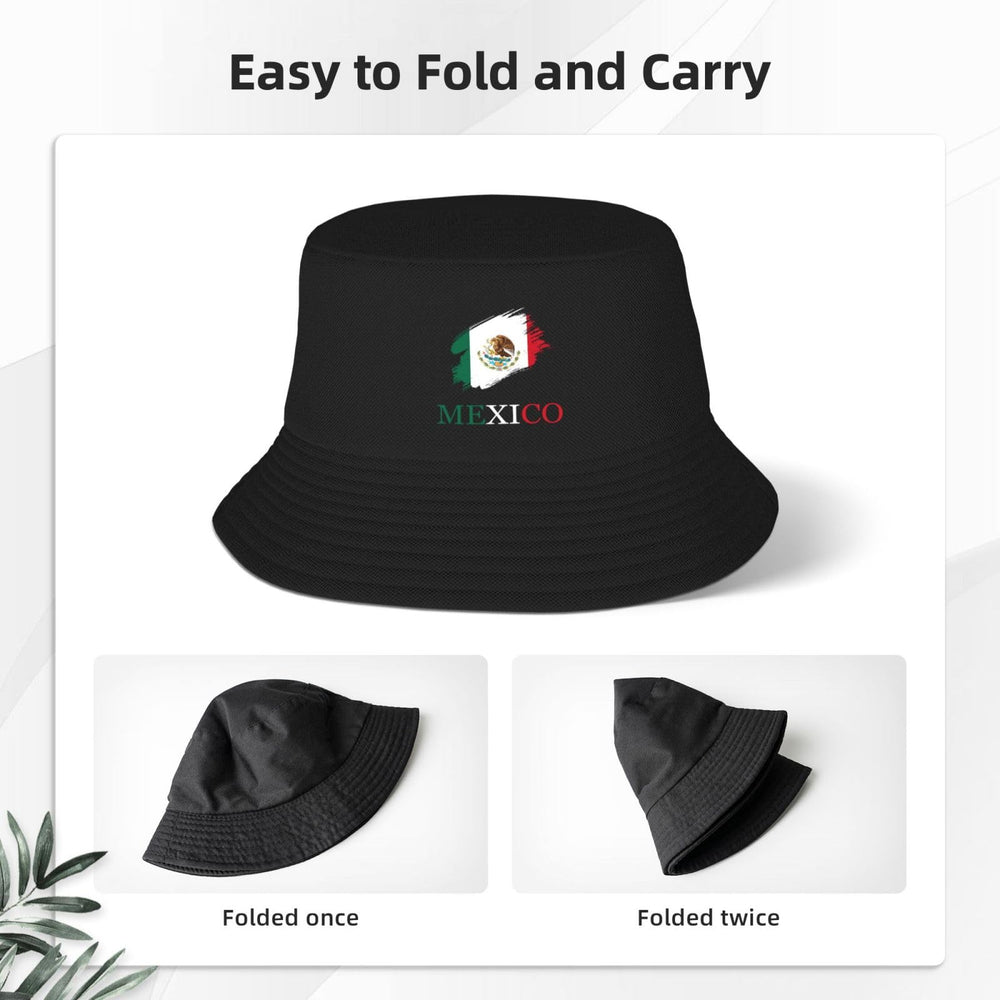 Generic Brush Mexican Mexico Flag Bucket Hat in breathable fabric for comfortable wear