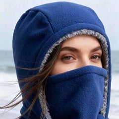 Generic unisex polyester fleece balaclava blue delivers warmth with breathability.
