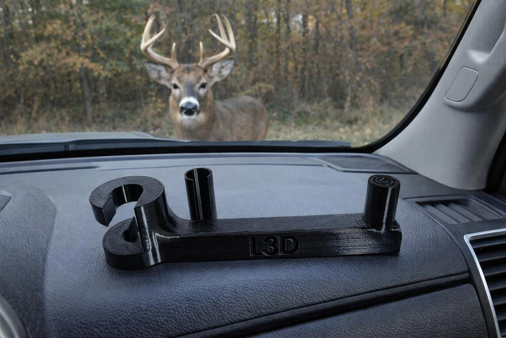 Generic Universal Bow Hanger Headrest Lock-On secures bows during travel.
