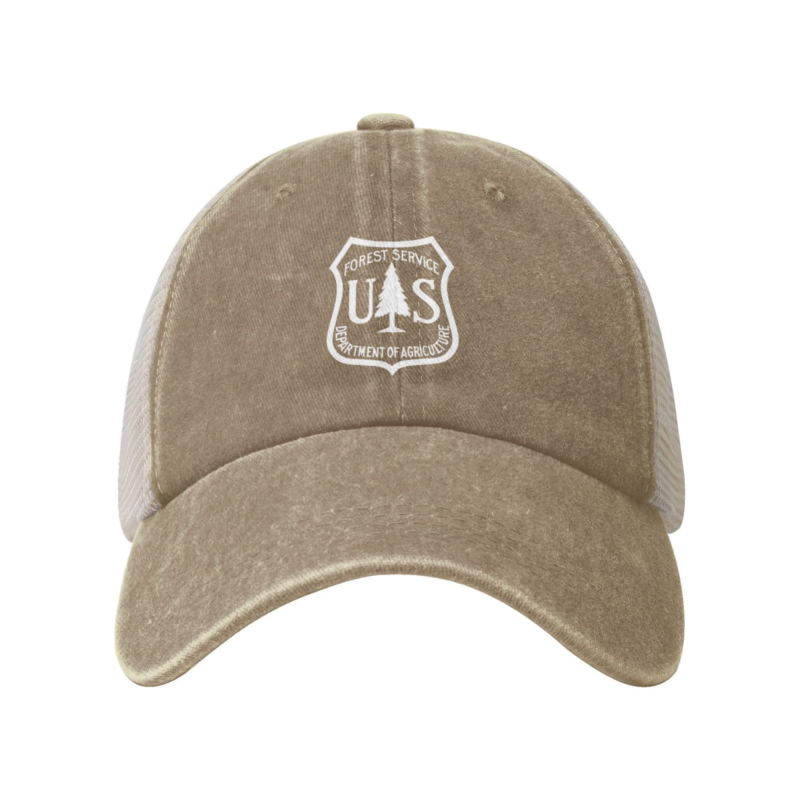 Generic US Forest Service mesh hat back view shows breathable mesh for warm days.