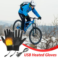 Generic USB heated gloves with conductive fingertips allow screen use