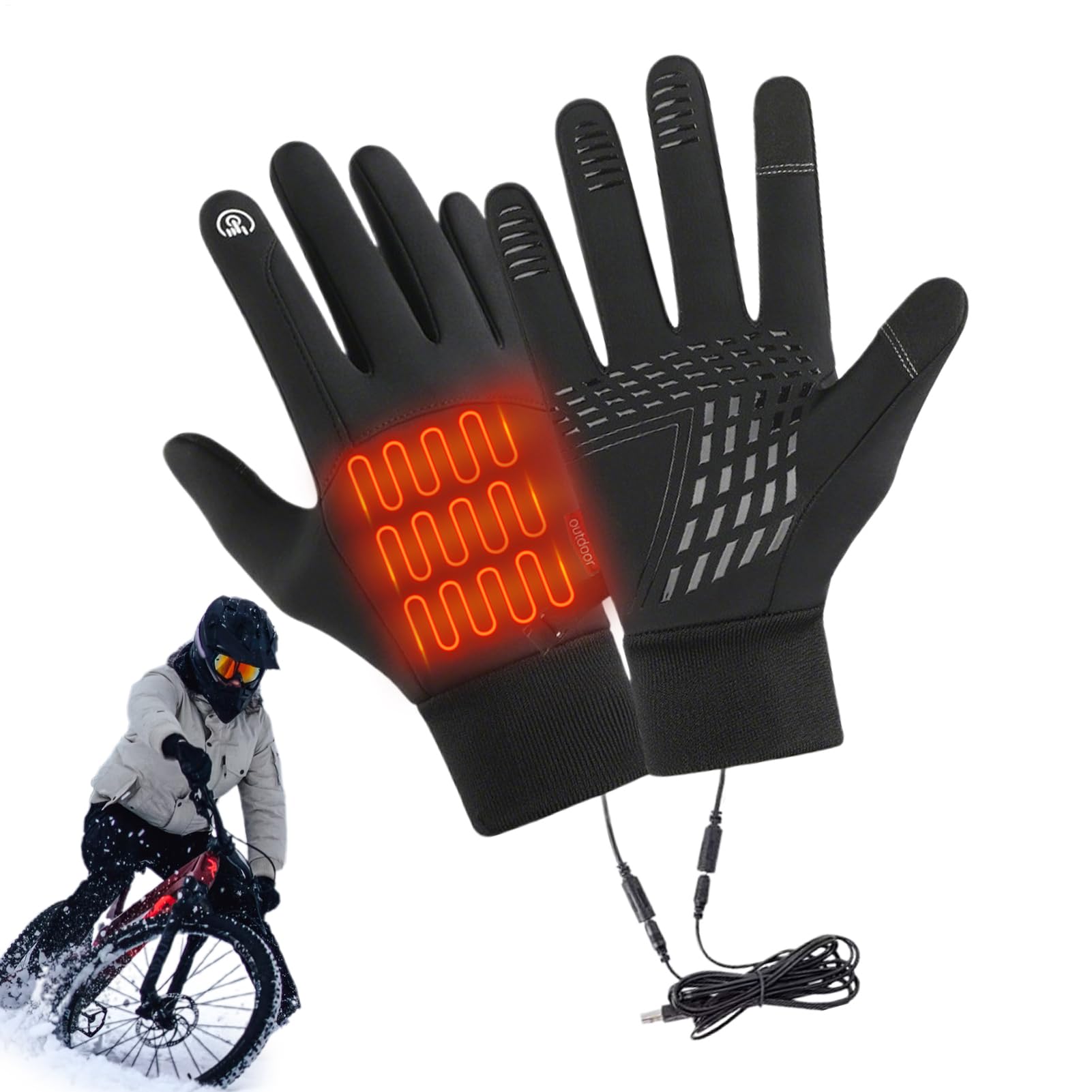 Generic USB heated gloves deliver winter warmth on the go for outdoor activities