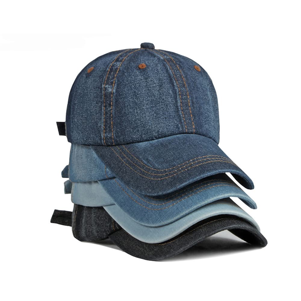 Generic Vintage Distressed Jean Hat in black for versatile outdoor styling.
