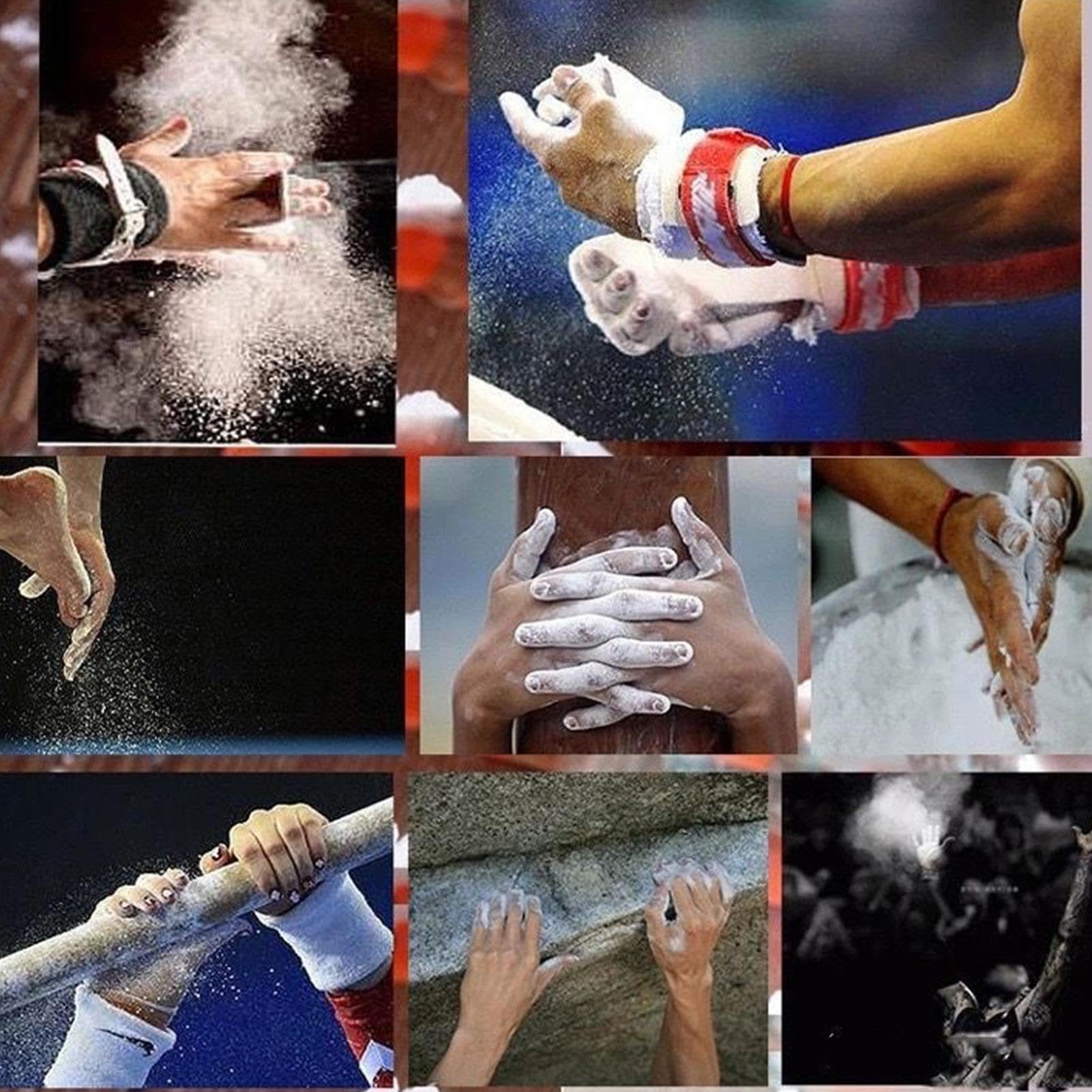 Generic Weightlifting Chalk with strong adsorption for stable grip.