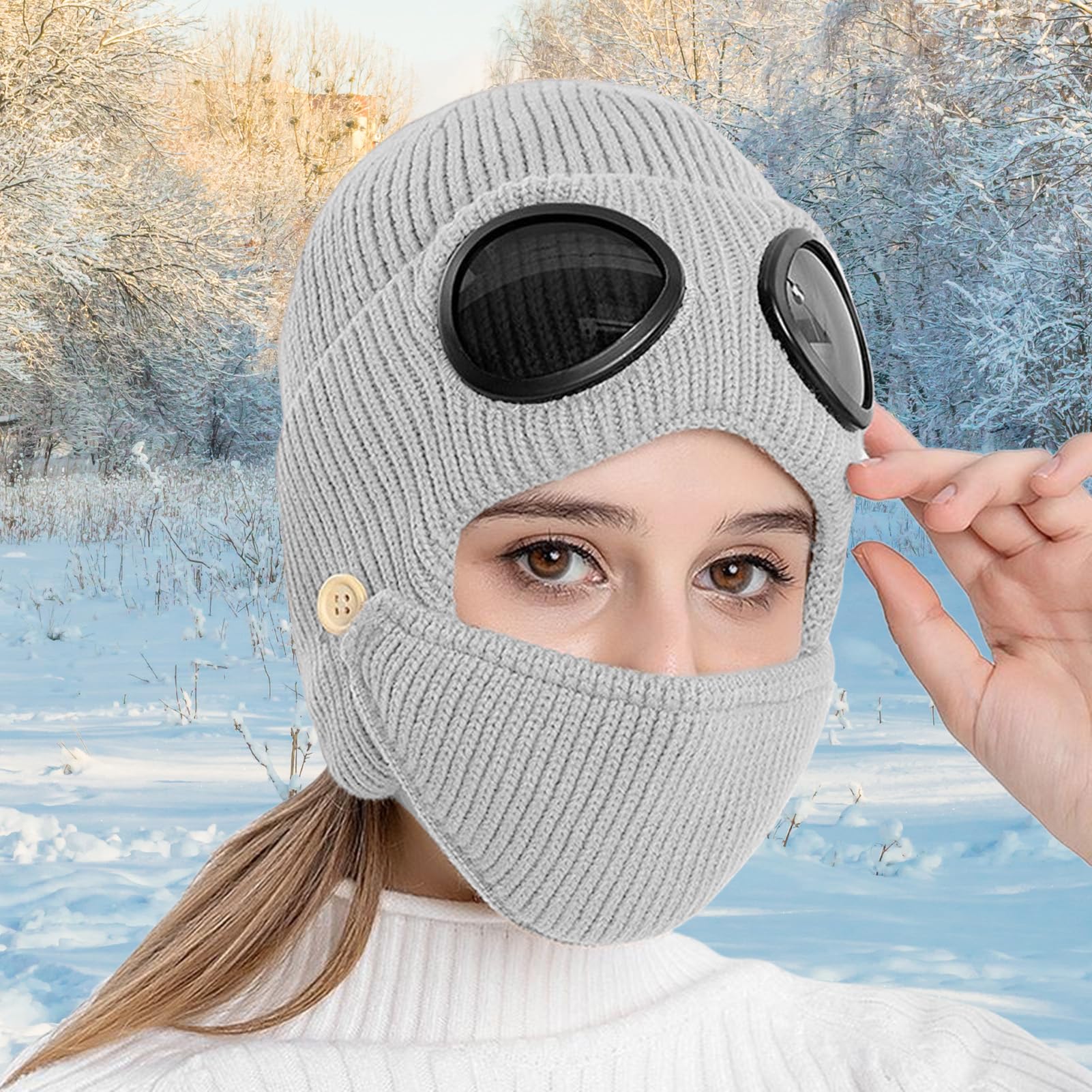 Generic windproof winter hat ideal for skiing and snow sports.