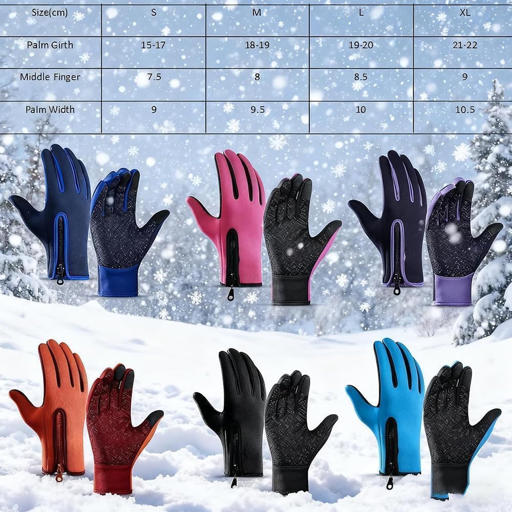 Generic Winter Sport Gloves versatile for skiing, cycling, and running.