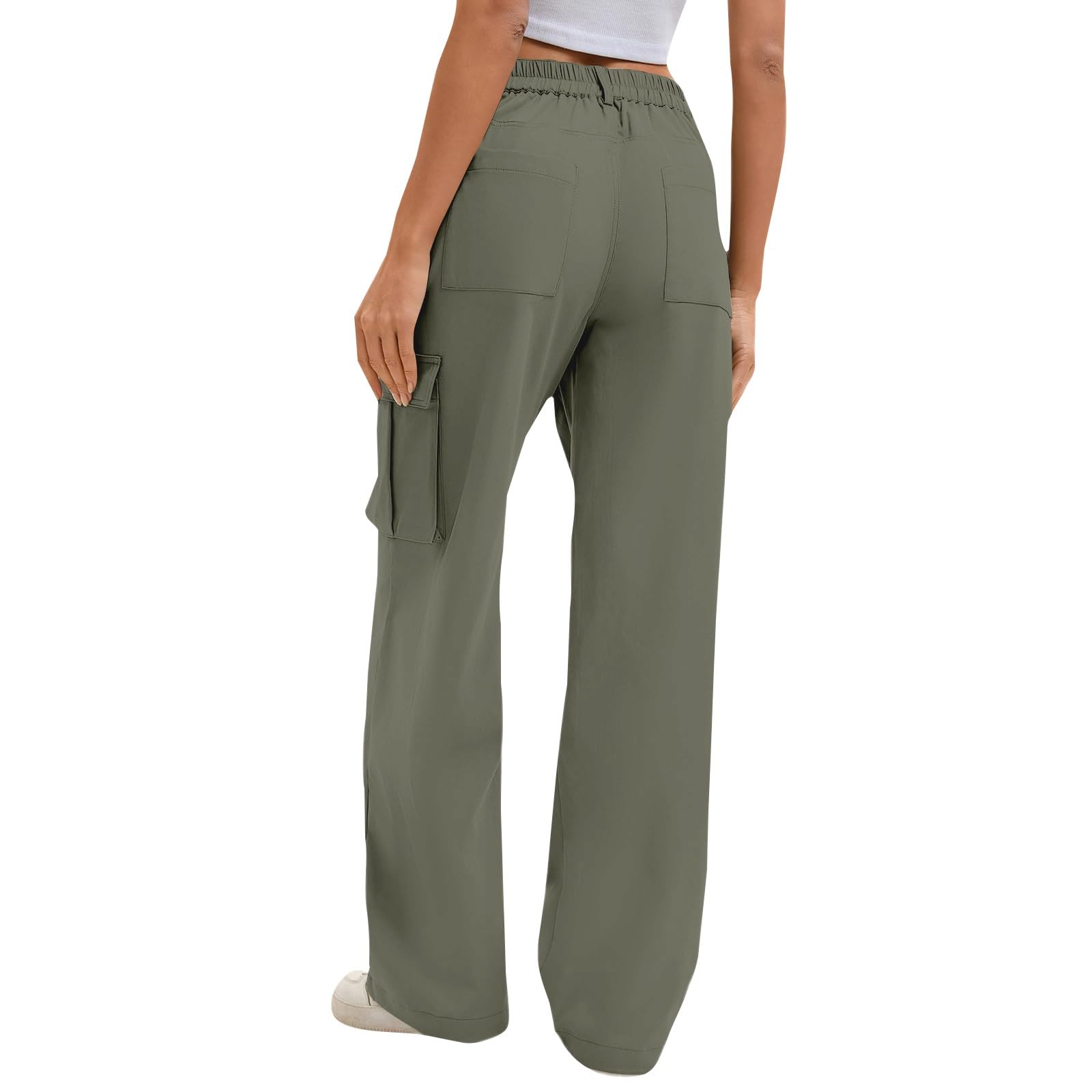 Generic Womens Cargo Pants wide-leg design supports easy movement and airflow.